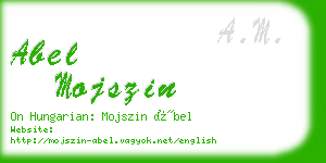 abel mojszin business card